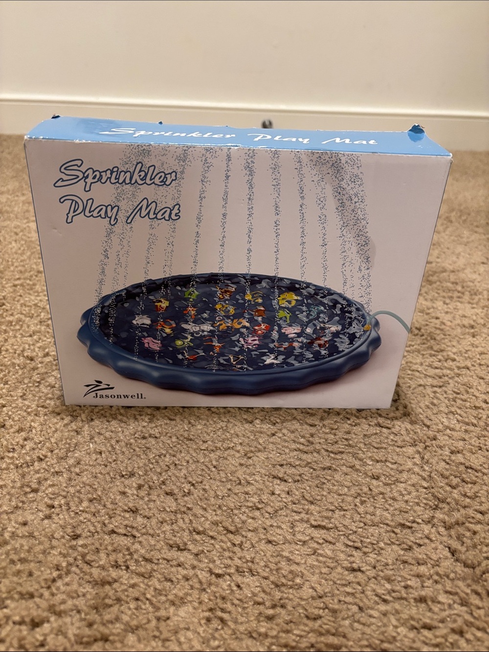 Navy Blue Sprinkler Play Mat - Outdoor Splash Pad